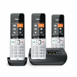 Gigaset COMFORT 500A Trio Téléphone analog/dect Identification de l'appelant Noir, Argent (Gigaset COMFORT 500A trio)