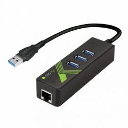 techly IDATA USB-ETGIGA-3U2 station d'accueil USB 3.2 Gen 1 [3.1 Gen 1] Type-A Noir 