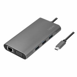 LogiLink UA0383 station d'accueil Avec fil USB 3.2 Gen 1 [3.1 Gen 1] Type-C Argent 