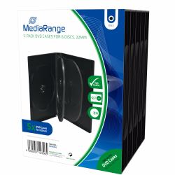 MediaRange BOX35-6 étui disque optique Boîtier DVD 6 disques Noir (DVD Leerbox 6eredVD Box 5 - StaÂ¥ck - Warranty: 12M)