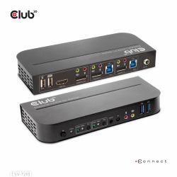 CLUB3D CSV-7210 commutateur écran, clavier et souris Noir 