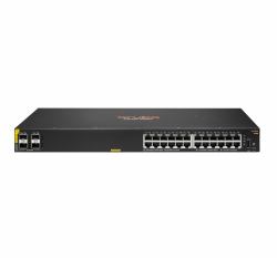 HPE Aruba Networking 6100 24G Class4 PoE 4SFP+ 370W Géré L3 Gigabit Ethernet [10/100/1000] Connexion Ethernet, supportant l'alimentation via ce port [PoE] 1U Noir (HPE 6100 24G CLASS4 PoE 4SFP+ S...