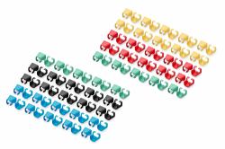 Digitus Color clips for Patch cable -Mixed [20 pcs. in each Red, Green, Blue, Yellow, Black] (COLORCLIPS F PATCH CABLE MIXED - FOR RJ45-CABLE MIXED 5X 20 PCS)