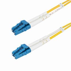 StarTech.com Câble Fibre Optique de 15m Duplex Monomode LC à LC [UPC] OS2, 9/125µm, 100G, Cordon Fibre Optique, Insensible à la Courbure, Faible Perte d'Insertion, Cordon Patch Fibre LSZH (LC/L...