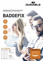 Durable 836302 badge et porte-badges Badge nominatifs 240 pièce[s] (Identity Badge/Badge Holder - 240 Pc[S] - Warranty: 12M)
