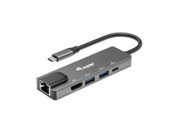 Equip Adaptateur multifonction USB-C 5 en 1, HDMI, Gigabit LAN, USB 3.2 GEN1, 100W USB PD 