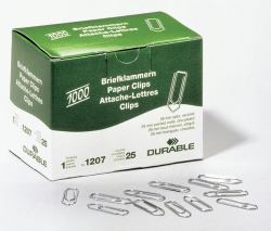 Durable 1207-25 trombone Acier zingué 1000 pièce[s] (1207-25 Paper Clip Zinc Steel - 1000 Pc[S] - Warranty: 12M)