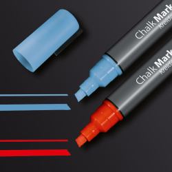 Sigel GL183 marqueur à craie liquie Ciseau Bleu clair, Rouge 2 pièce[s] (Chalk Marker RedBlue Chisel Tip 1-5mm [2] - GL183)