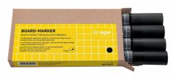 Sigel BA012 marqueur 4 pièce[s] Noir (Board Marker Black Non-permanent for white magnetic glass boards whiteboards and flipcharts Pack of 4)