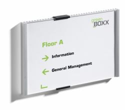 Durable 480523 sign holder/information stand Acrylic Silver (Durable Doorplate INFO SIGN 210x149mm)