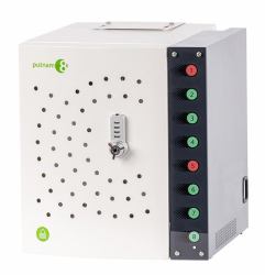 LocknCharge LNC10530 chariot et rangement roulant Module de charge et de gestion Noir, Gris (Putnam 8 Mk3 Charging Station w/USB-C Cables - UK/EU)