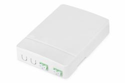 Digitus FTTH Enclosure with 2 x LC/APC DX couplers (FTTH ENCL +2XLC/APC DX COUPL - 2X LC[APC] DX ADAB SURFACE MOUNT)