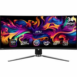 MSI MPG 341CQPX QD-OLED écran plat de PC 86,4 cm [34"] 3440 x 1440 pixels UltraWide Quad HD Noir 