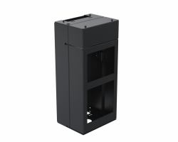Ergonomic Solutions SpacePole Kiosk SPK211-02 accessoire de système de paiement en point de vente Module central Noir Métal (Kiosk center module - [Integrated printer and - scanner] - W:206 -BLAC...