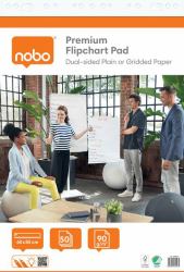 Nobo 1915657 accessoire pour tableau papier 1 pièce[s] (Nobo 1915657 Premium Flipchart Pad 60x85cm Dual-Sided Plain or Gridded Paper 50 sheets)