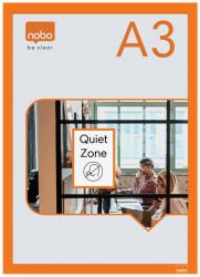 Nobo 1915698 cadre magnétique A3 Orange (Nobo 1915698 Self-adhesive Magnetic Poster Frame A3 Orange)