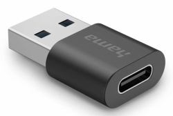 Hama 00200357 changeur de genre de câble USB-A USB-C Noir (USB3.2 ADPT USBA PLUG-USBC SOCKET)