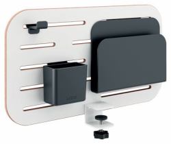 Leitz 65480000 bac de rangement de bureau Panneaux MDF, Plastique recyclé, Caoutchouc Blanc (Leitz 65480000 Small Ergo Pegboard Desk Organiser)