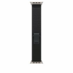 Apple 49mm Black Trail Loop - M/L - Natural Titanium Finish (*APPLE WATCH 49 BLACK N TI TL M/L)