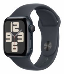 Apple Watch SE OLED 40 mm Numérique 324 x 394 pixels Écran tactile Noir Wifi GPS [satellite] (APPLE WATCH SE [GEN 2] GPS 40MM MIDNIGHT MID SPORTS BAND S/M)