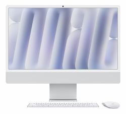 Apple iMac Apple M M4 59,7 cm [23.5"] 4480 x 2520 pixels PC All-in-One 16 Go 256 Go SSD macOS Sequoia Wi-Fi 6E [802.11ax] Argent (IMAC 24 M4 8/8/16 16GB 256GB - GE STD MM K - SILVER)