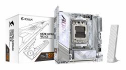 GIGABYTE X870I AORUS PRO ICE Motherboard - Supports AMD Ryzen 9000 Series CPUs, 8+2+1 phases VRM, up to 8400MHz DDR5 [OC], 1xPCIe 5.0 M.2 + 1xPCIe 4.0 M.2, WI-FI 7, 2,5GbE LAN, USB 4 (AORUS AM5 X87...