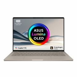 ASUS Zenbook A14 UX3407QA-QD244W Copilot+ PC Snapdragon X1-26-100 Ordinateur portable 35,6 cm [14"] WUXGA 16 Go LPDDR5x-SDRAM 1 To SSD Wi-Fi 6E [802.11ax] Windows 11 Home Beige (ZENBK 14 QC/16GB/1T...