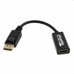 cablesdirect Plugable Technologies DPM-HDMIF câble vidéo et adaptateur DisplayPort HDMI Noir 