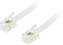 Deltaco DEL-154D câble de téléphone 1,5 m Blanc 