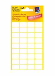 Avery Etiquette mini, blanc, 18,0 x 12,0 mm, Adhésif permanent (Avery Multi-Purpose Labels - etiketter)