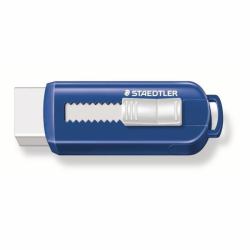 Staedtler 525 PS gomme à effacer Bleu, Blanc 12 pièce[s] (ViskelÃ¦der PVC frit m/skub funktion bl)