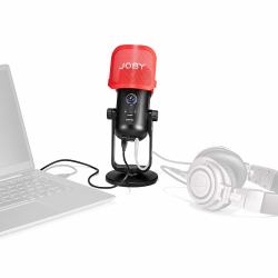 Joby JB01775-BWW microphone Noir, Rouge Microphone de studio (JOBY Wavo POD - mikrofon)