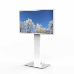 HI-ND FS0000-5001-01 Floo rstand 43 55 Universal W Blanc Support multimédia (HI-ND Floorstand Glass Universal 49"-)