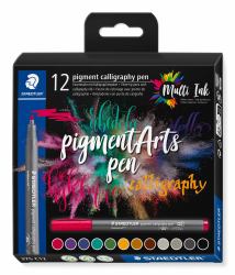 Staedtler Pigment Arts Calligraphy Pen stylo-feutre Multicolore 12 pièce[s] (STAEDTLER 375 - fiberspidspen - callig)