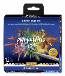 Staedtler Pigment Arts Brush Pen Nature Colors stylo-feutre Multicolore 12 pièce[s] (STAEDTLER MultiInk Pigment Arts brush)