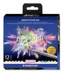 Staedtler Pigment Arts Brush Pen Pastel Colors stylo-feutre Multicolore 12 pièce[s] (Brush pen Pigment Arts pastel ass [12])