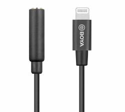 BOYA BY-K3 mobile phone cable Black 3.5mm Lightning (BOYA BY-K3 - Lightning til hovedtelefo)