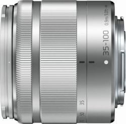 Panasonic LUMIX G Vario 35-100mm F4.0-F5.6 Asph. MEGA OIS SLR Téléobjectif zoom Argent (H-FS35100E-S - LUMIX G Vario 35-100mm f/4-5.6 Asph. Mega O.I.S. - Silver)