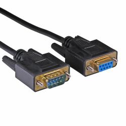 Cablenet 10m RS232 Serial DB9 Male - Female All Lines Black PVC Cable (CNL 10m RS232 DB9 M-F All Lines Gy)