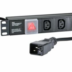 Cablenet IEC8HC20 unité de distribution d'énergie 8 sortie[s] CA 1U Noir (CNL 8W C13 PDU Hor 1u C20 3M)