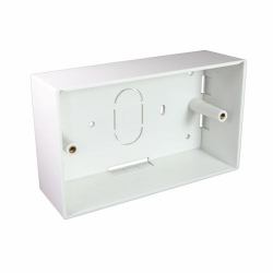 50PK Double Gang PVC Back Box 45mm