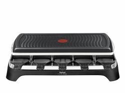 Tefal RE4588 raclette 10 personne[s] 1350 W Noir, Acier inoxydable (Tefal Gourmet 10 Inox&Design raclette)