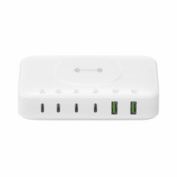4smarts 540570 Organiseur de station de chargement Autonome Blanc (7IN1 GAN LADESTATION 100W MIT - WIRELESS WEI)