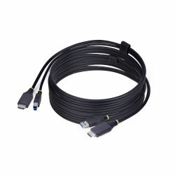StarTech.com Câble KVM HDMI de 3 m et USB 5Gbps, 4K 60Hz, Câble Combo HDMI 2.0 et USB pour Comm...