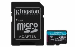 Kingston Technology Carte microSDXC Canvas Go Plus Gen4 200 Mo/s A2 U3 V30 256 Go + adaptateur (KINGSTON 256GB MICROSDXC CARD)