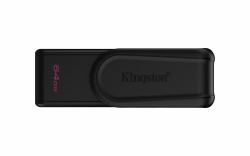 Kingston Technology DataTraveler 64GB Portable USB 3.2 Gen 1 Exodia S [Noir/Noir] (Kingston DataTraveler Exodia S DTXS/64GB USB Flash Drive, 64GB, USB 3.2, Black, Swivel Cap Design)