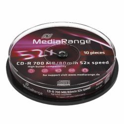 MediaRange MR214 CD vierge CD-R 700 Mo 52x 10 pièce[s] (MediaRange - CD-R x 10 - 700 MB - lagr)