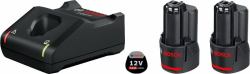 Bosch 1 600 A01 9RD cordless tool battery / charger Battery & charger set (Bosch 2 x GBA 12V 3.0Ah + GAL 12V-40)
