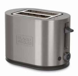 Black & Decker BXTOA901E 7 2 slice[s] 900 W Stainless steel (BLACK+DECKER Toaster 2 Slot Stainless)
