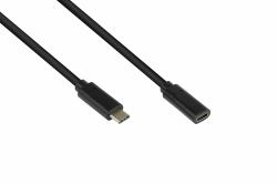Alcasa 2831-CV005S câble USB USB 3.2 Gen 2 [3.1 Gen 2] 0,5 m USB C 10 Gbit/s 100 W Noir 